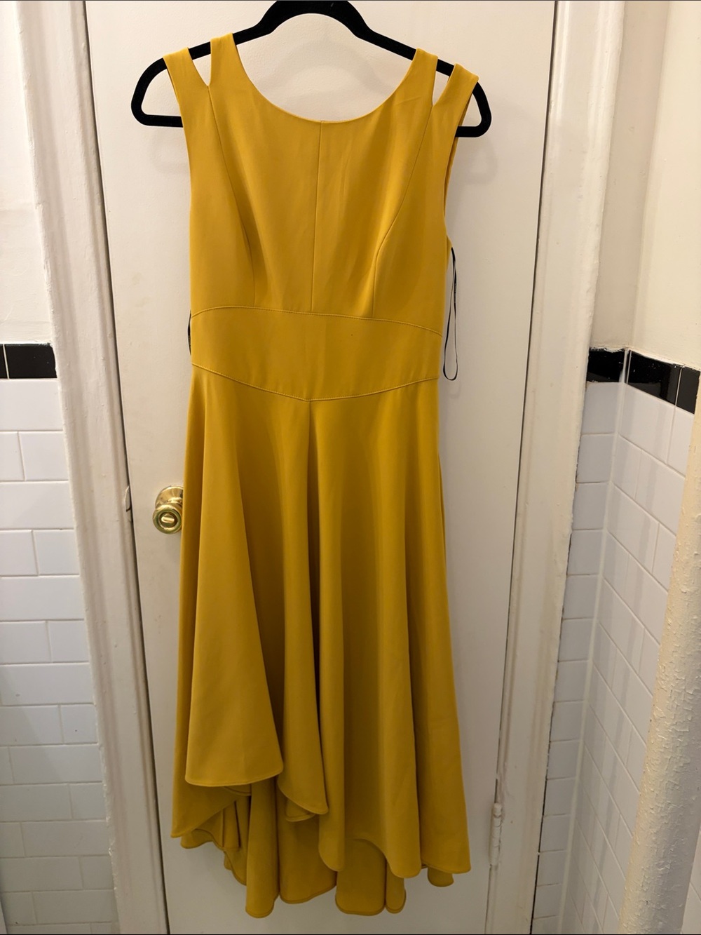 Karen Millen Yellow Sleeveless A-Line Maxi Dress